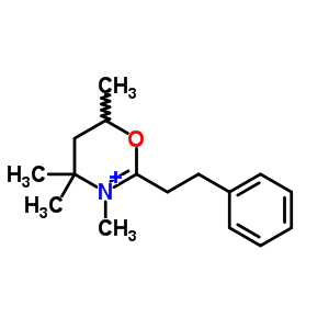 3,4,4,6-Tetramethyl-2-phenethyl-1-oxa-3-azoniacyclohex-2-eneStructure,36809-03-7Structure 3,4,4,6-Tetramethyl-2-phenethyl-1-oxa-3-azoniacyclohex-2-ene Structure,36809-03-7Structure