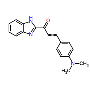 2-Propen-1-one, 1-(1h-benzimidazol-2-yl)-3-(4-(dimethylamino)phenyl)-Structure,36998-79-5Structure 2-Propen-1-one, 1-(1h-benzimidazol-2-yl)-3-(4-(dimethylamino)phenyl)- Structure,36998-79-5Structure