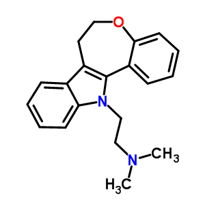 6,7-二氫-12-(2-二甲基氨基乙基)-12H-(1)苯并氧雜卓并(5,4-b)吲哚結(jié)構(gòu)式_37683-55-9結(jié)構(gòu)式