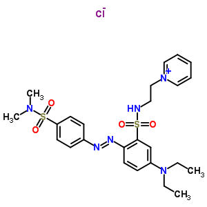 5-二乙基氨基-2-[4-(二甲基氨基磺?；?苯基]偶氮-N-(2-吡啶-1-基乙基)苯磺酰胺氯化物結(jié)構(gòu)式_38051-02-4結(jié)構(gòu)式