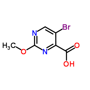 5-Bromo-2-methoxypyrimidine-4-carboxylic acidStructure,38275-37-5Structure 5-Bromo-2-methoxypyrimidine-4-carboxylic acid Structure,38275-37-5Structure