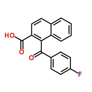 2-Naphthalenecarboxylicacid, 1-(4-fluorobenzoyl)-Structure,3851-52-3Structure 2-Naphthalenecarboxylicacid, 1-(4-fluorobenzoyl)- Structure,3851-52-3Structure
