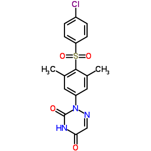 2-(4-((P-chlorophenyl)sulfonyl)-3,5-dimethylphenyl)-as-triazine-3,5(2h ,4h)-dioneStructure,38560-80-4Structure 2-(4-((P-chlorophenyl)sulfonyl)-3,5-dimethylphenyl)-as-triazine-3,5(2h ,4h)-dione Structure,38560-80-4Structure