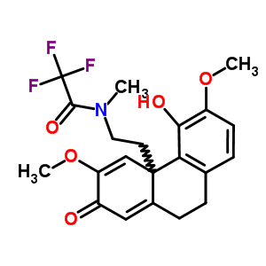 n-[2-(9,10-二氫-5-羥基-3,6-二甲氧基-2-氧代-4a(2H)-菲)乙基]-2,2,2-三氟-n-甲基-乙酰胺結(jié)構(gòu)式_38726-49-7結(jié)構(gòu)式