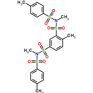 N,N,4-三甲基-N,N-雙-(4-甲基苯基)磺?；?苯-1,3-二磺酰胺結(jié)構(gòu)式_3905-00-8結(jié)構(gòu)式