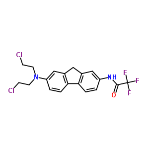 N-[7-[雙(2-氯乙基)氨基]-9h-芴-2-基]-2,2,2-三氟-乙酰胺結(jié)構(gòu)式_3906-88-5結(jié)構(gòu)式