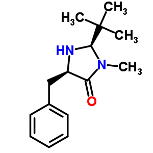 (2R,5r)-(+)-2-叔丁基-3-甲基-5-芐基-4-咪唑啉酮結(jié)構(gòu)式_390766-89-9結(jié)構(gòu)式