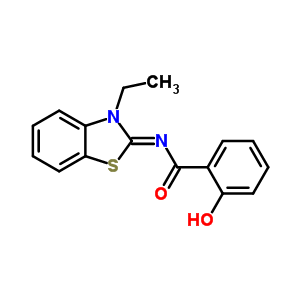 N-(3-ethylbenzothiazol-2-ylidene)-2-hydroxy-benzamideStructure,39083-99-3Structure N-(3-ethylbenzothiazol-2-ylidene)-2-hydroxy-benzamide Structure,39083-99-3Structure