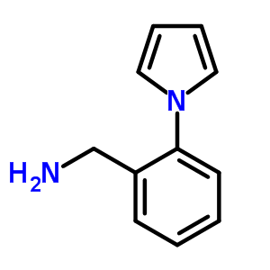 2-(1-吡咯)芐胺結(jié)構(gòu)式_39243-88-4結(jié)構(gòu)式