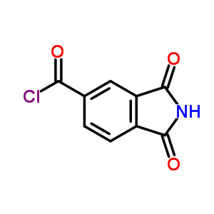 (9ci)-2,3-二氫-1,3-二氧代-1H-異吲哚-5-羰酰氯結(jié)構(gòu)式_3969-15-1結(jié)構(gòu)式