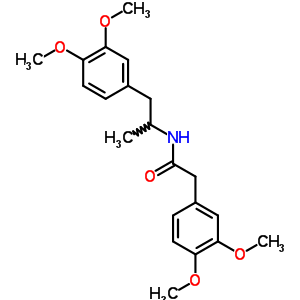 2-(3,4-二甲氧基苯基)-n-(2-(3,4-二甲氧基苯基)-1-甲基乙基)乙酰胺結(jié)構(gòu)式_3979-57-5結(jié)構(gòu)式