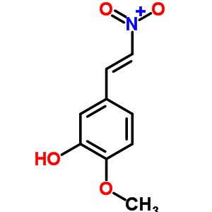 1-(3-羥基-4-甲氧基苯基)-2-硝基乙烯結構式_39816-35-8結構式