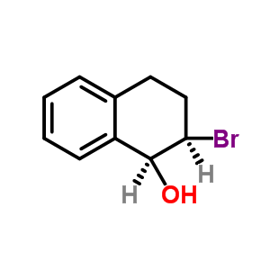 (1S,2r)-2-溴-1,2,3,4-四氫萘-1-醇結(jié)構(gòu)式_39834-40-7結(jié)構(gòu)式