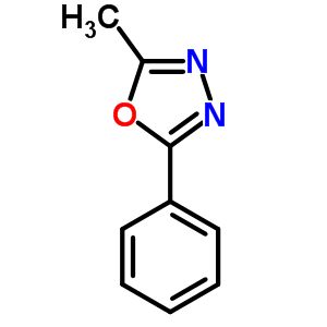 1,3,4-Oxadiazole, 2-methyl-5-phenyl-Structure,4046-03-1Structure 1,3,4-Oxadiazole, 2-methyl-5-phenyl- Structure,4046-03-1Structure