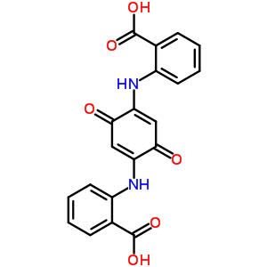 2-[[4-[(2-羧基苯基)氨基]-3,6-二氧代-1-環(huán)己二烯-1,4-二基]氨基]苯甲酸結構式_4046-39-3結構式