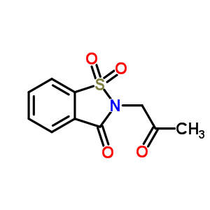 1,1-二氧代-2-(2-氧代丙基)-1,2-二氫-1lambda*6*-苯并[d]異噻唑-3-酮結(jié)構(gòu)式_40506-05-6結(jié)構(gòu)式