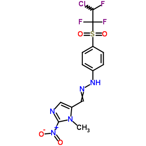 4-(2-氯-1,1,2-三氟-乙基)磺?；?n-[(3-甲基-2-硝基-咪唑-4-基)亞甲基氨基]苯胺結(jié)構(gòu)式_40647-70-9結(jié)構(gòu)式