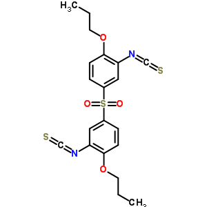 2-異硫代氰?；?4-(3-異硫代氰?；?4-丙氧基-苯基)磺酰基-1-丙氧基-苯結(jié)構(gòu)式_40939-80-8結(jié)構(gòu)式