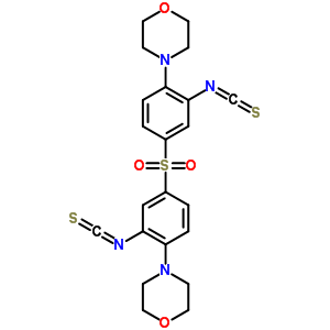 4-[2-異硫代氰?；?4-(3-異硫代氰?；?4-嗎啉-4-基-苯基)磺?；?苯基]嗎啉結(jié)構式_41310-94-5結(jié)構式