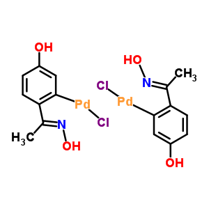 氯-[5-羥基-2-(N-羥基-C-甲基-亞氨甲酰)苯基]鈀結(jié)構(gòu)式_419581-64-9結(jié)構(gòu)式