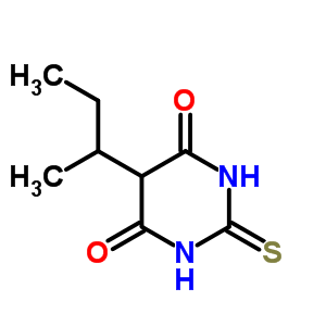 4,6(1H,5h)-pyrimidinedione,dihydro-5-(1-methylpropyl)-2-thioxo-Structure,42039-83-8Structure 4,6(1H,5h)-pyrimidinedione,dihydro-5-(1-methylpropyl)-2-thioxo- Structure,42039-83-8Structure