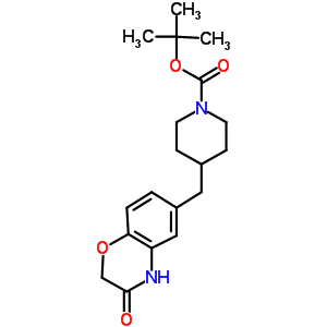 Tert-butyl4-((3-oxo-3,4-dihydro-2h-benzo[b][1,4]oxazin-6-yl)methyl)piperidine-1-carboxylate Structure,420786-32-9Structure