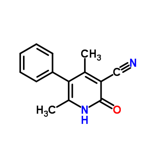 3-Pyridinecarbonitrile,1,2-dihydro-4,6-dimethyl-2-oxo-5-phenyl-Structure,4241-19-4Structure 3-Pyridinecarbonitrile,1,2-dihydro-4,6-dimethyl-2-oxo-5-phenyl- Structure,4241-19-4Structure