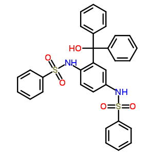 N-[4-(苯磺酰胺)-2-(羥基-二苯基-甲基)苯基]苯磺酰胺結(jié)構(gòu)式_42976-10-3結(jié)構(gòu)式