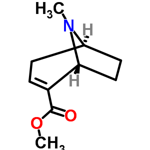 (1R,5s)-8-甲基-8-氮雜雙環(huán)[3.2.1]-2-辛烯-2-羧酸甲酯結(jié)構(gòu)式_43021-26-7結(jié)構(gòu)式