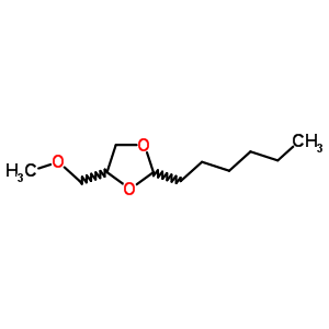 2-Hexyl-4-(methoxymethyl)-1,3-dioxolaneStructure,4351-08-0Structure 2-Hexyl-4-(methoxymethyl)-1,3-dioxolane Structure,4351-08-0Structure