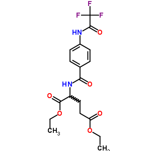 2-[[4-[(2,2,2-三氟乙酰基)氨基]苯甲?；鵠氨基]戊二酸二乙酯結(jié)構(gòu)式_451-31-0結(jié)構(gòu)式