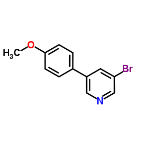 3-Bromo-5-(4-methoxyphenyl)pyridineStructure,452972-07-5Structure 3-Bromo-5-(4-methoxyphenyl)pyridine Structure,452972-07-5Structure