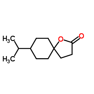 反式-8-(1-甲基乙基)-1-噁螺[4.5]癸烷-2-酮結(jié)構(gòu)式_4625-90-5結(jié)構(gòu)式