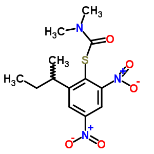 (7CI,8CI)-二甲基硫代氨基甲酸 S-(2-仲丁基-4,6-二硝基苯基)酯結構式_4665-24-1結構式