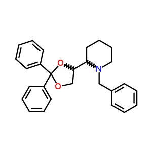 [S-(R*,R*)]-(9CI)-2-(2,2-二苯基-1,3-二氧雜烷-4-基)-1-(苯基甲基)哌啶鹽酸鹽結(jié)構(gòu)式_4771-19-1結(jié)構(gòu)式