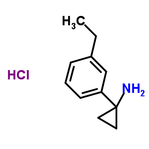 Cyclopropanamine, 1-(3-ethylphenyl)-, hydrochloride (1:1)Structure,477956-26-6Structure Cyclopropanamine, 1-(3-ethylphenyl)-, hydrochloride (1:1) Structure,477956-26-6Structure