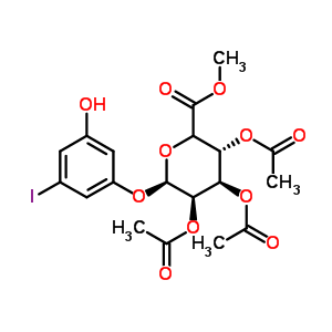 5-碘間苯二酚-2’,3’,4’-三-O-乙?；?beta-D-葡糖苷酸甲酯結(jié)構(gòu)式_490028-20-1結(jié)構(gòu)式