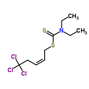 (7CI,8CI)-二乙基二硫代氨基甲酸 5,5,5-三氯-2-戊烯酯結(jié)構(gòu)式_4950-34-9結(jié)構(gòu)式