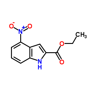 4-硝基吲哚-2-羧酸乙酯結(jié)構(gòu)式_4993-93-5結(jié)構(gòu)式