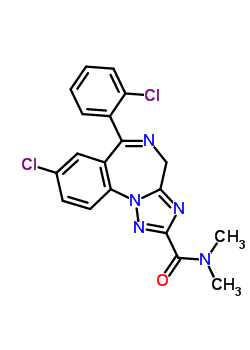 8-氯-6-(2-氯苯基)-N,N-二甲基-4H-1,2,4-噻唑并(1,5-a)(1,4)苯并二氮雜卓-2-羧酰胺結(jié)構(gòu)式_50330-59-1結(jié)構(gòu)式