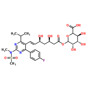 瑞舒伐他汀酰基-beta-D-葡糖苷酸結(jié)構(gòu)式_503610-44-4結(jié)構(gòu)式