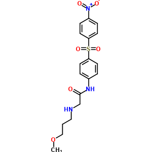 2-(3-甲氧基丙基氨基)-n-[4-(4-硝基苯基)磺?；交鵠乙酰胺結(jié)構(gòu)式_50384-99-1結(jié)構(gòu)式