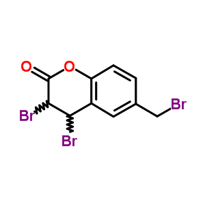 2H-1-benzopyran-2-one,3,4-dibromo-6-(bromomethyl)-3,4-dihydro-Structure,50465-97-9Structure 2H-1-benzopyran-2-one,3,4-dibromo-6-(bromomethyl)-3,4-dihydro- Structure,50465-97-9Structure
