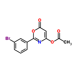 6H-1,3-oxazin-6-one, 4-(acetyloxy)-2-(3-bromophenyl)-Structure,51128-21-3Structure 6H-1,3-oxazin-6-one, 4-(acetyloxy)-2-(3-bromophenyl)- Structure,51128-21-3Structure