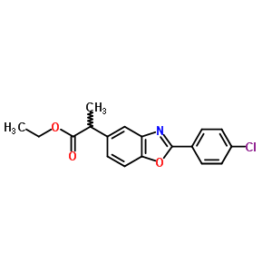2-(4-Chlorophenyl)-α-methyl-5-benzoxazoleacetic acid ethyl ester Structure,51234-41-4Structure