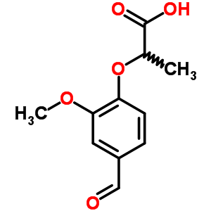 2-(4-Formyl-2-methoxyphenoxy)propanoic acidStructure,51264-79-0Structure 2-(4-Formyl-2-methoxyphenoxy)propanoic acid Structure,51264-79-0Structure