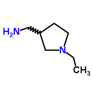 (1-乙基-3-吡咯烷)甲胺結構式_51388-01-3結構式