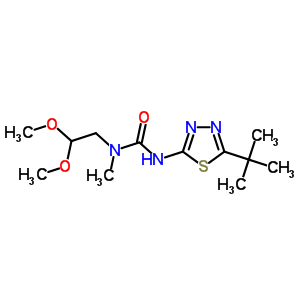 1-(2,2-二甲氧基乙基)-1-甲基-3-(5-叔丁基-1,3,4-噻二唑-2-基)脲結(jié)構(gòu)式_51461-71-3結(jié)構(gòu)式