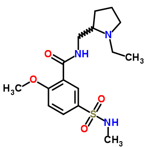 N-((1-ethyl-2-pyrrolidinyl)methyl)-2-methoxy-5-((methylamino)sulfonyl)benzamideStructure,51489-20-4Structure N-((1-ethyl-2-pyrrolidinyl)methyl)-2-methoxy-5-((methylamino)sulfonyl)benzamide Structure,51489-20-4Structure