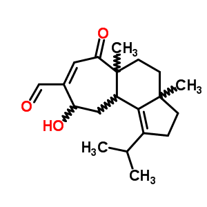 (3Ar)-2,3,3a,4,5,5a,6,9,10,10aβ-十氫-9α-羥基-3a,5aα-二甲基-1-異丙基-6-氧代環(huán)庚[e]茚-8-甲醛結(jié)構(gòu)式_51727-84-5結(jié)構(gòu)式